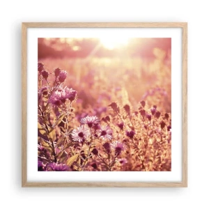 Een poster in een licht eiken lijst - Voordat de zomer voorbij is - 50x50 cm