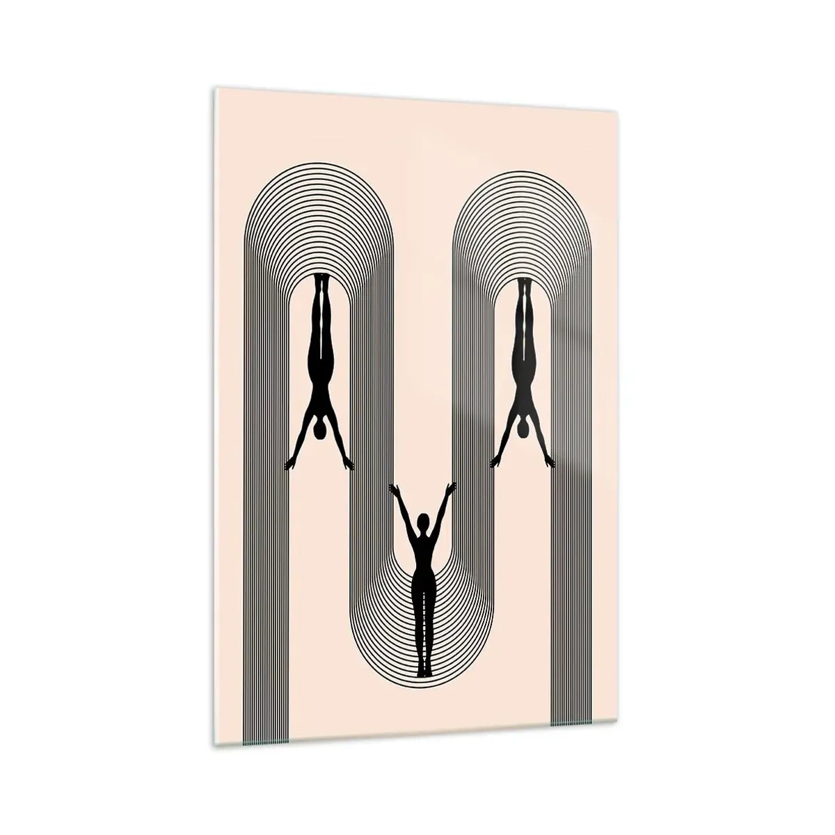 Schilderen op glas - Op zijn kop - 70x100 cm