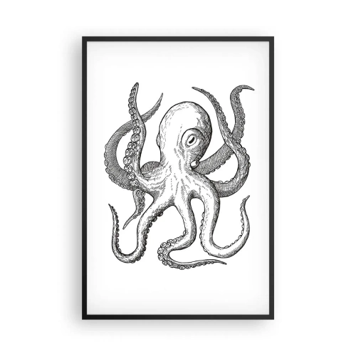 Poster in een zwarte lijst - Dansend met de golven - 61x91 cm