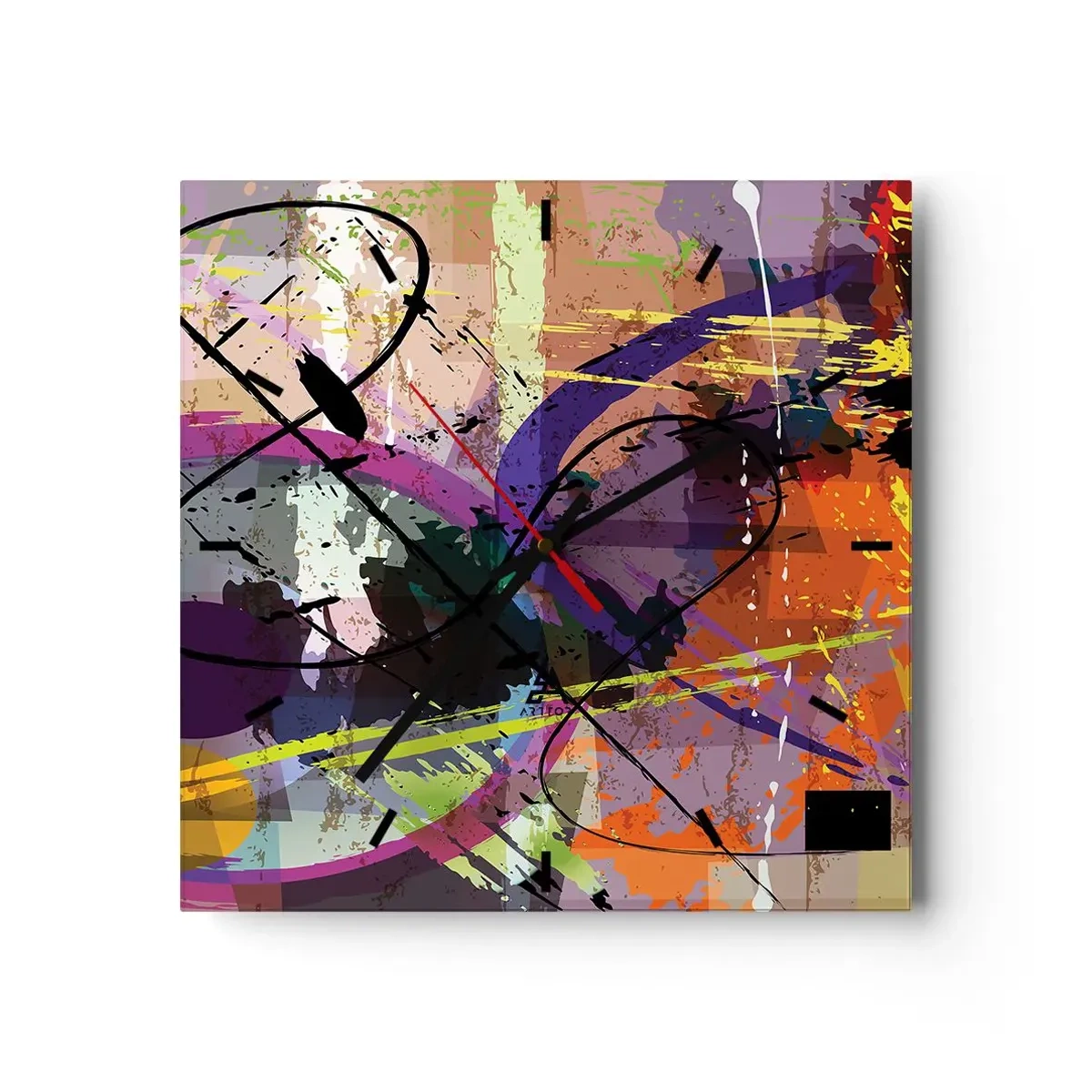 Wandklok - Klok - Je kunt rechtdoor of rondom - 30x30 cm
