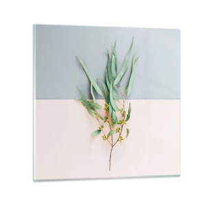 Schilderen op glas - Subtiliteit in pastelkleuren - 40x40 cm