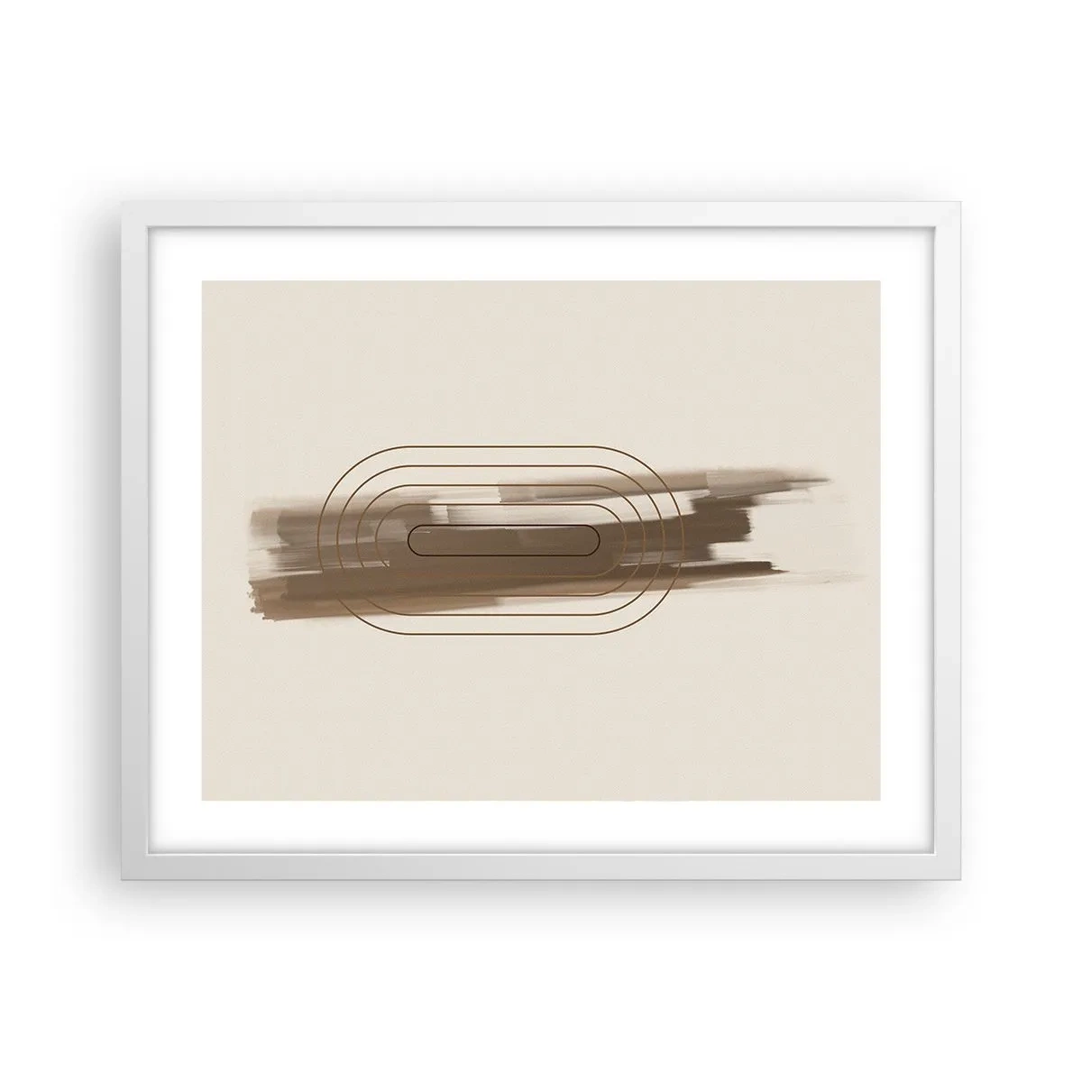 Poster in een witte lijst - Een briesje grijs - 50x40 cm