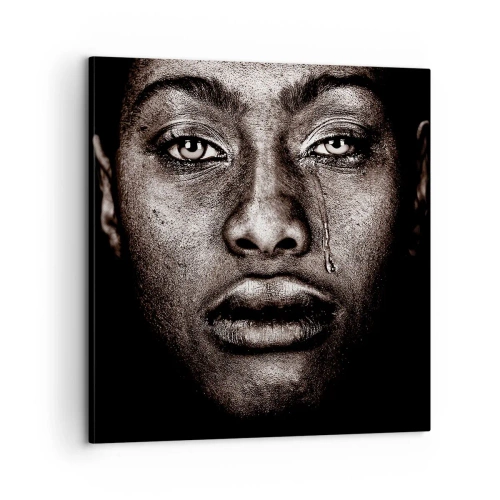 Schilderen op canvas - een traan - 60x60 cm