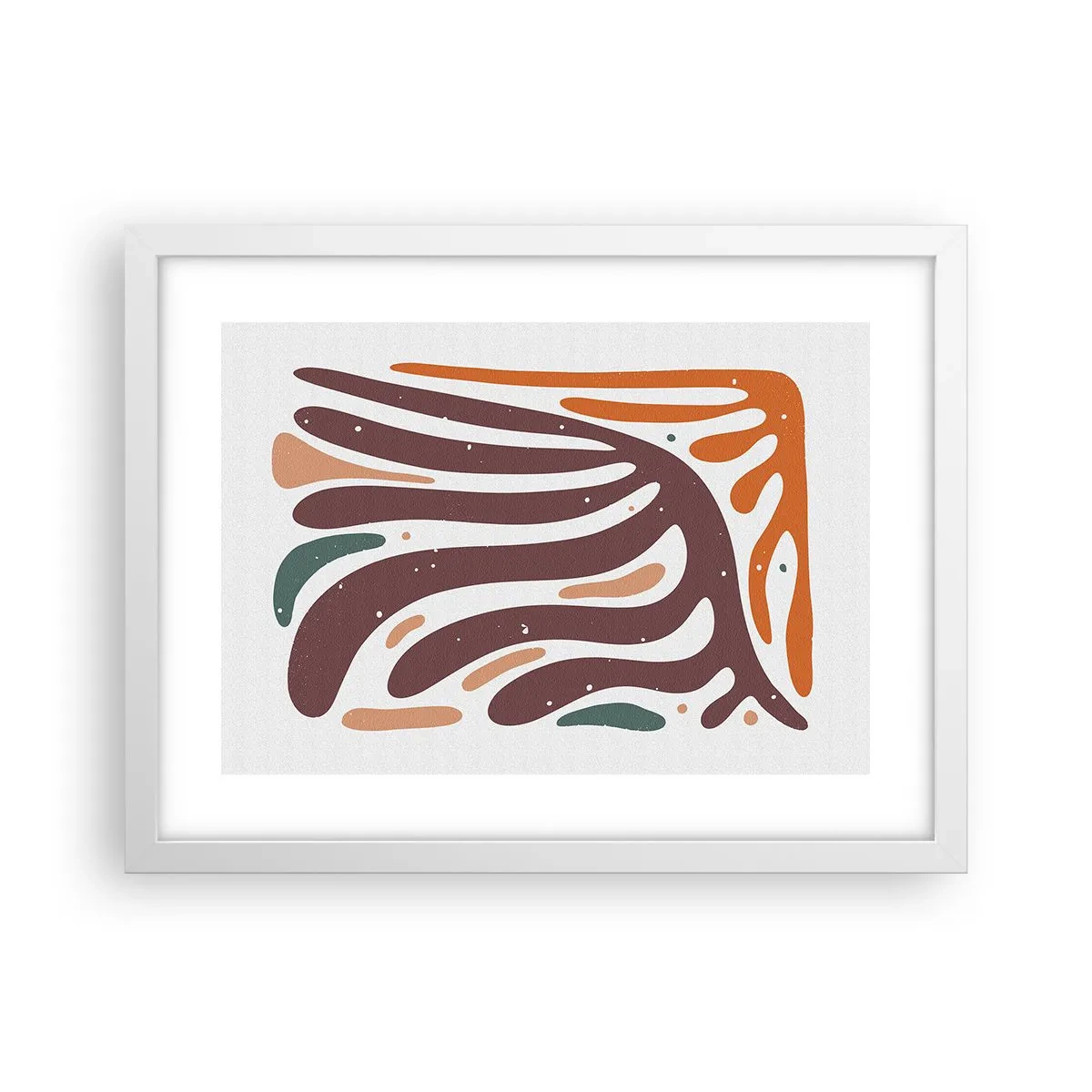 Poster in een witte lijst - Stralende organische compositie - 40x30 cm