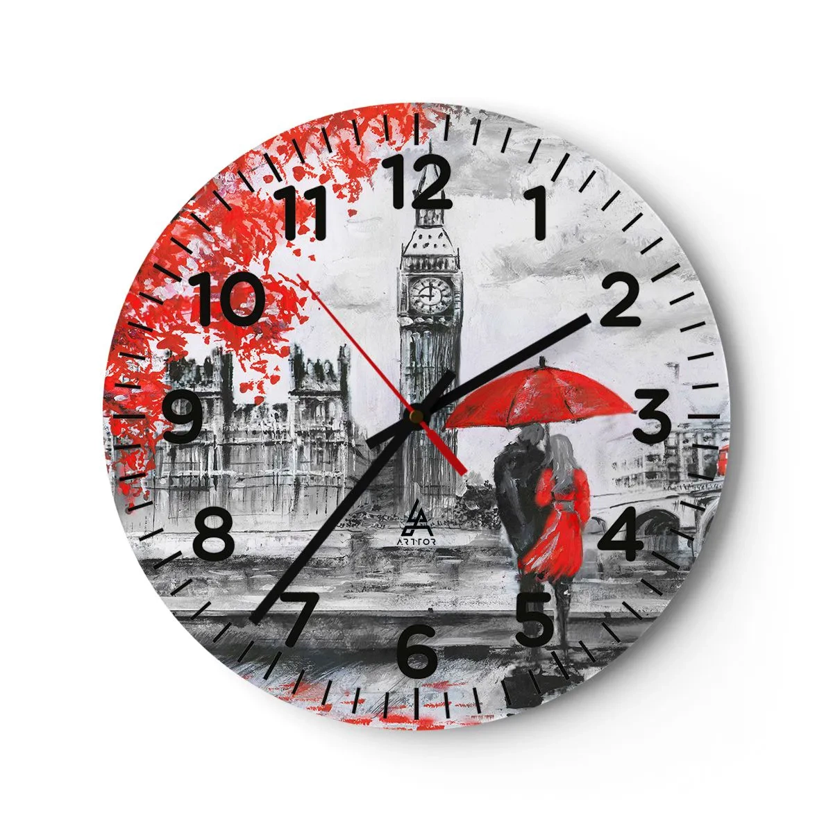Wandklok - Klok - Verliefd op Londen - 30x30 cm