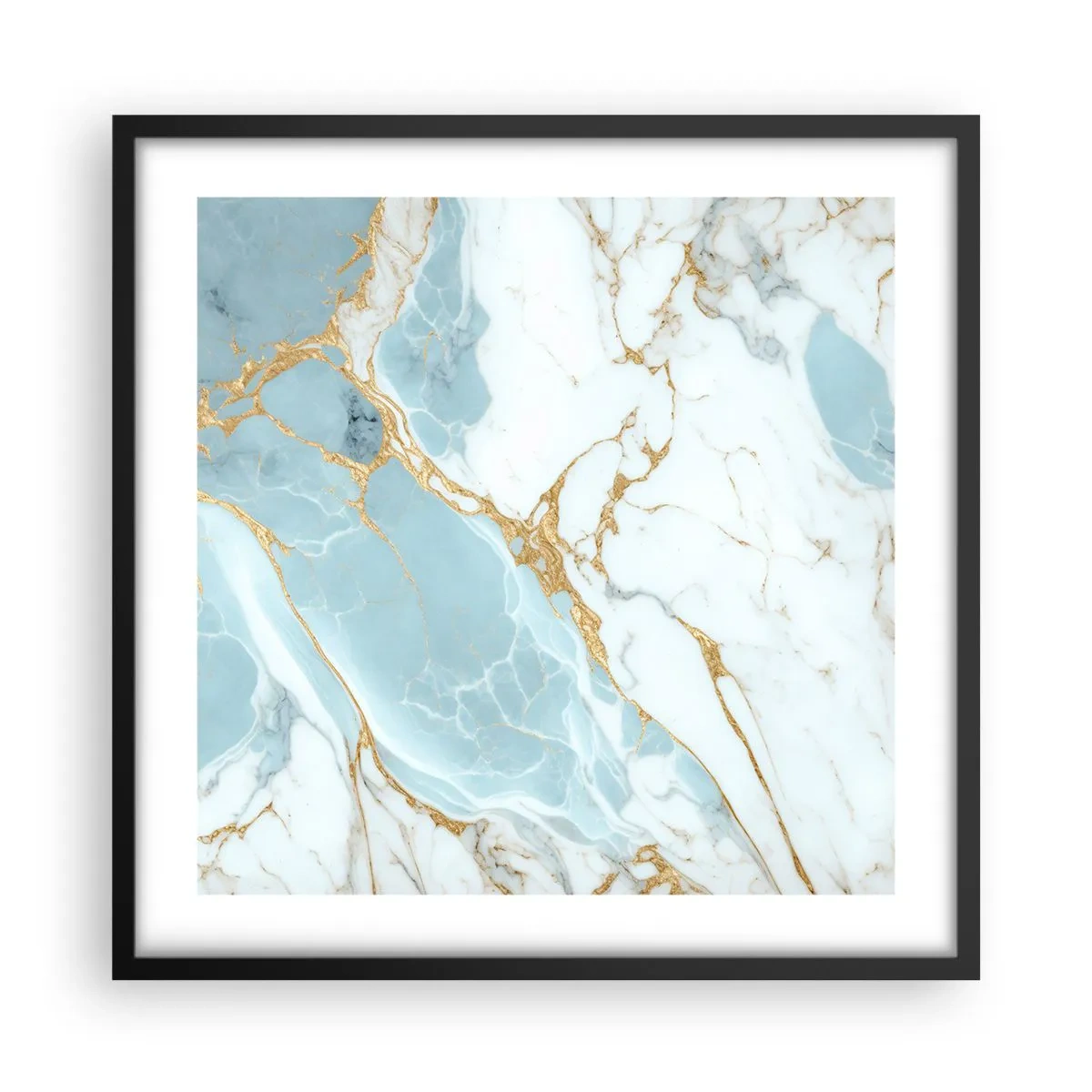 Poster in een zwarte lijst - Rijkdom van steen - 50x50 cm