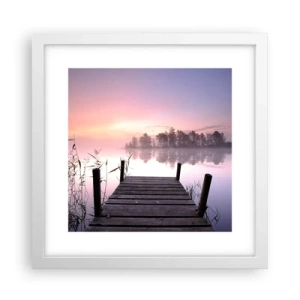 Poster in een witte lijst - Van de lila mist... - 30x30 cm