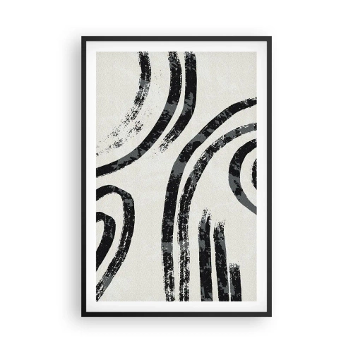 Poster in een zwarte lijst - Half gestopt - 61x91 cm