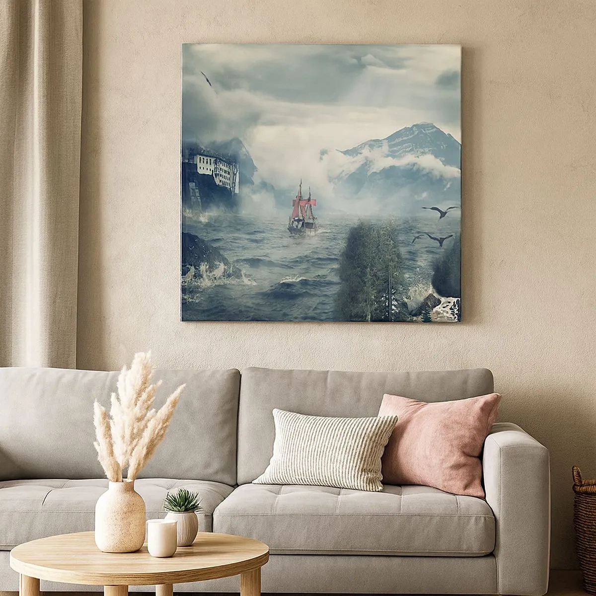 Schilderen op canvas - In magische wateren - 30x30 cm