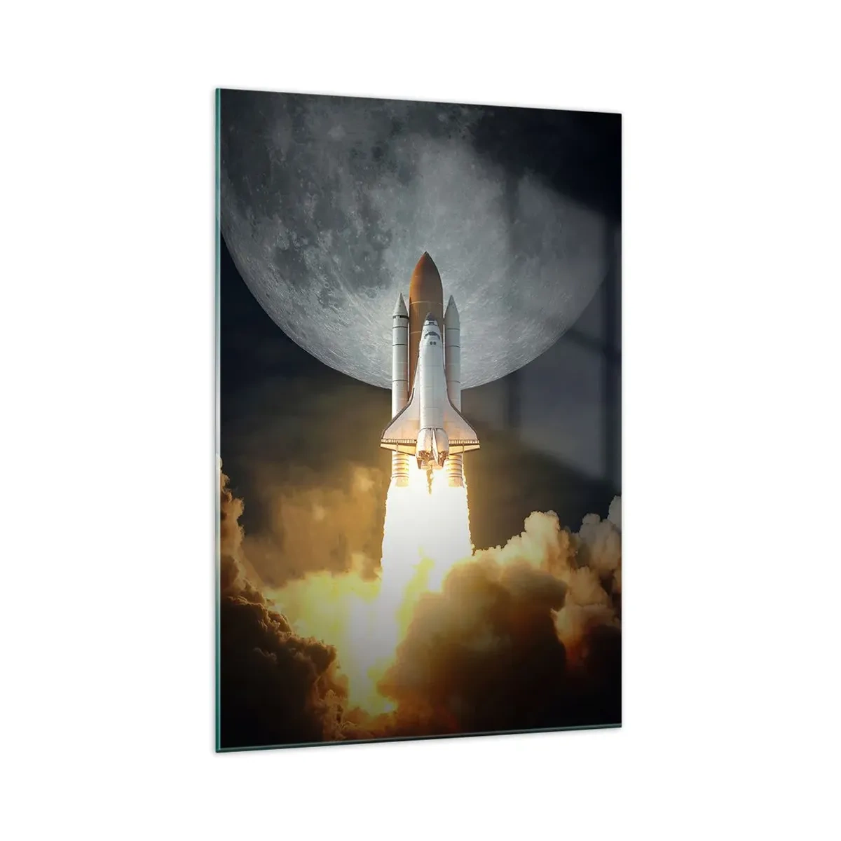 Schilderen op glas - Het begin van een onaards avontuur - 70x100 cm