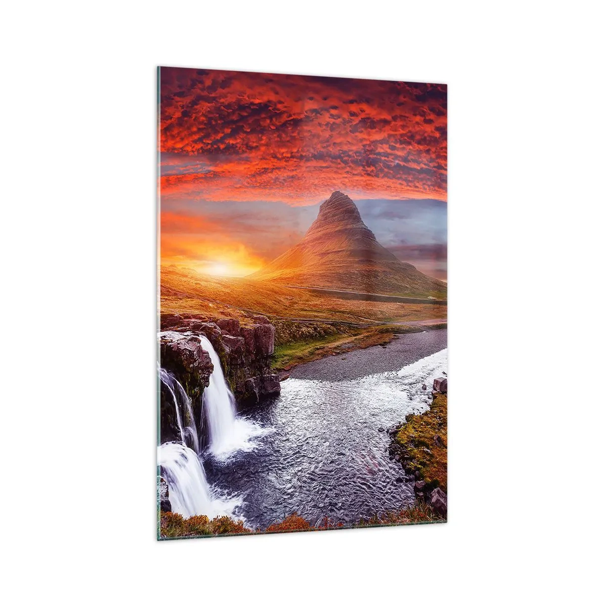 Schilderen op glas - Een zicht op Midden-aarde - 70x100 cm