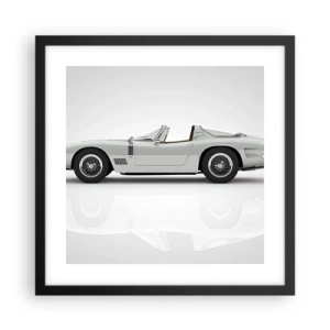 Poster in een zwarte lijst - Belofte van plezier - 40x40 cm