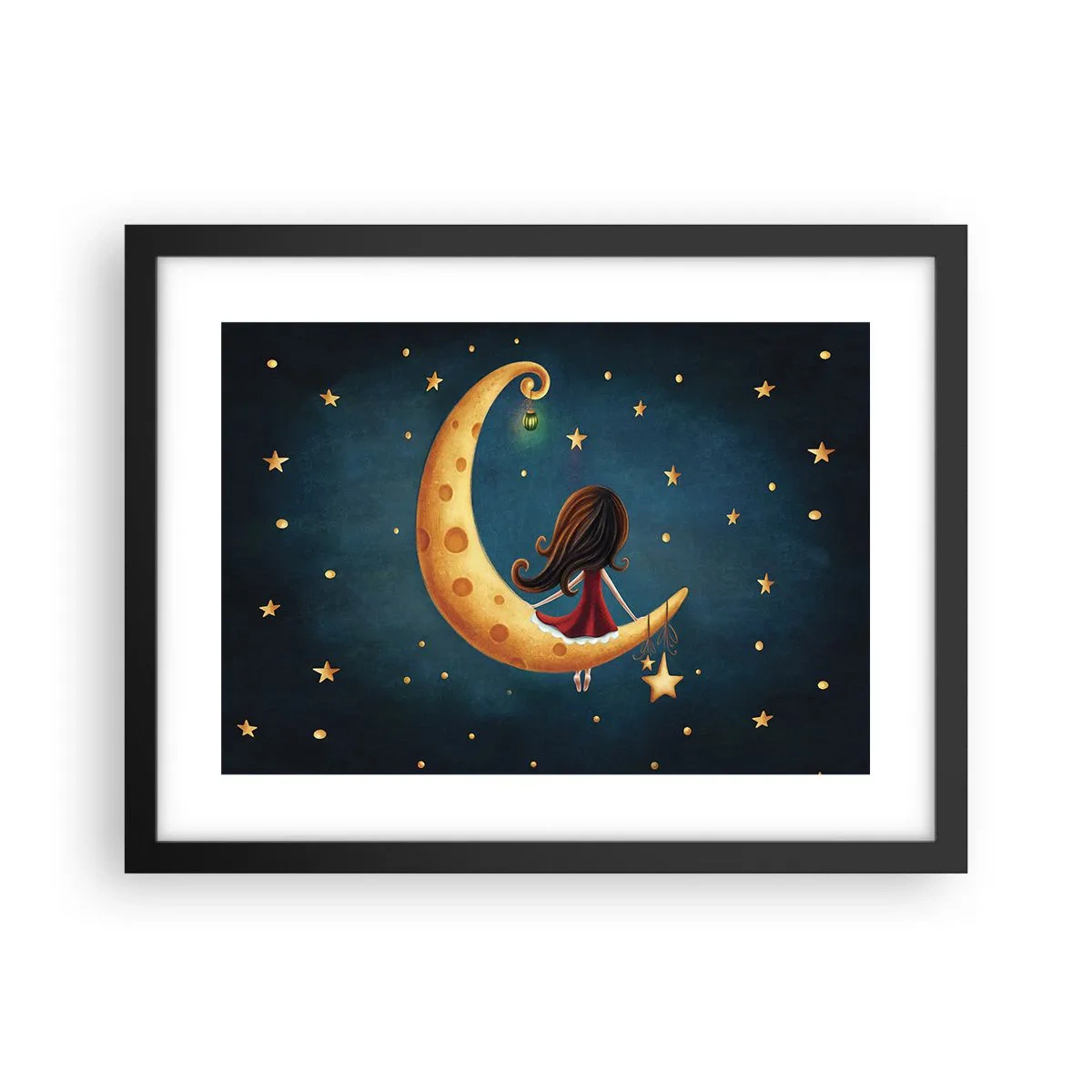 Poster in een zwarte lijst - Een keer… - 40x30 cm