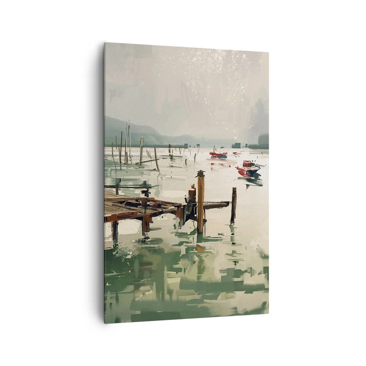 Schilderen op canvas - Gedrenkt in een gesmolten maan - 80x120 cm