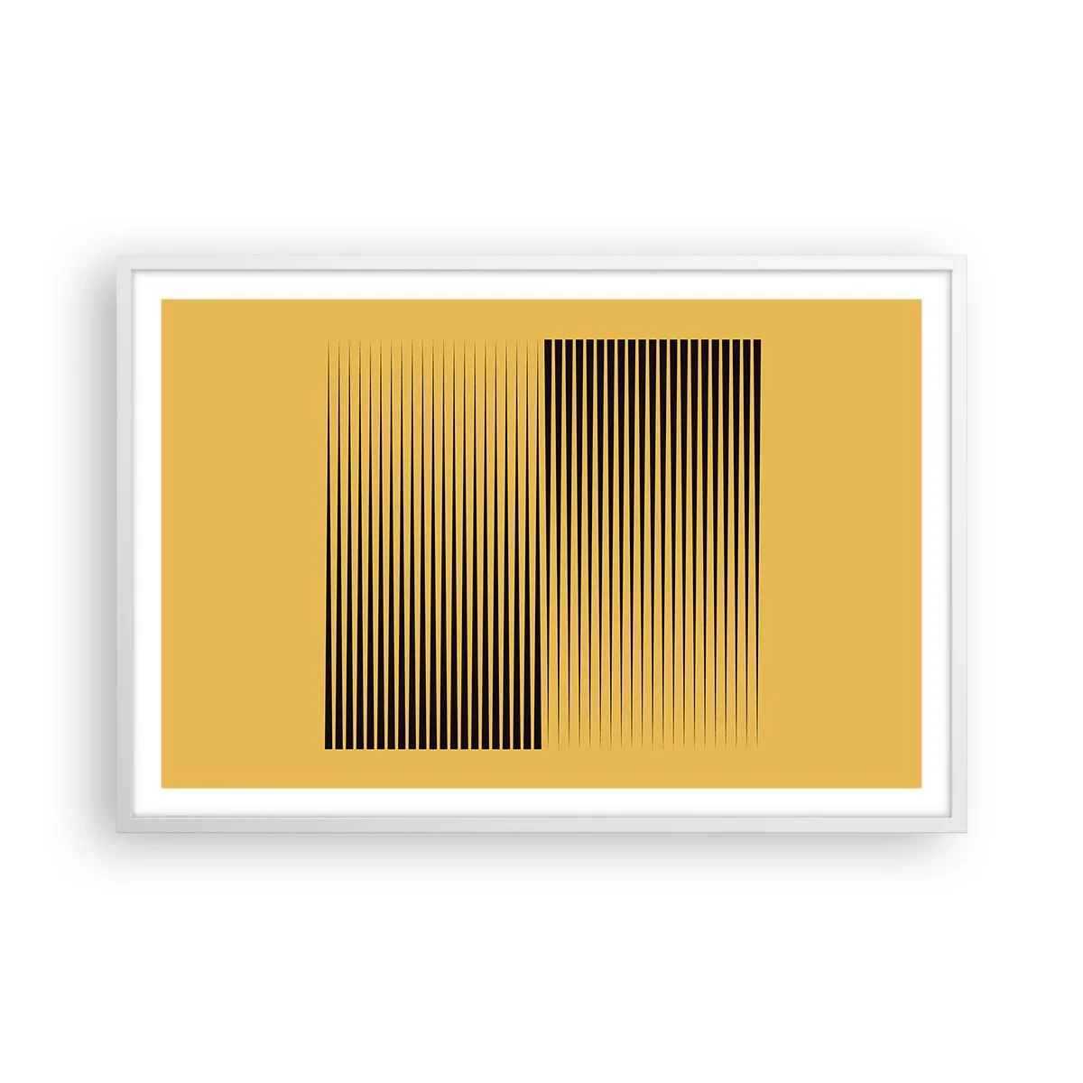 Poster in een witte lijst - Vierkant van tegenpolen - 91x61 cm