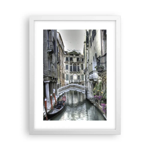 Poster in een witte lijst - Eeuwenlang in stille reflectie - 30x40 cm