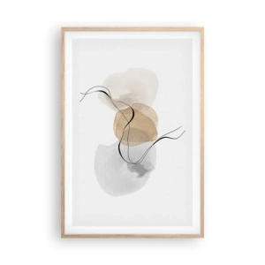 Een poster in een licht eiken lijst - Lucht kralen - 61x91 cm