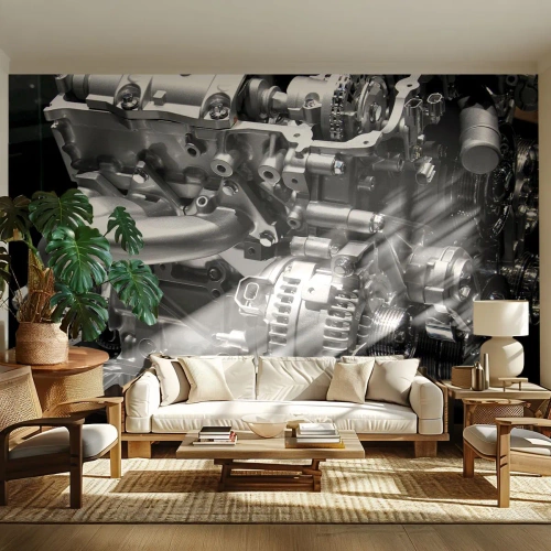 Zelfklevend Fotobehang Deluxe Sticker - Staal, mooi, sterk - Automobiel, Automotor, 3D - 250x175 cm