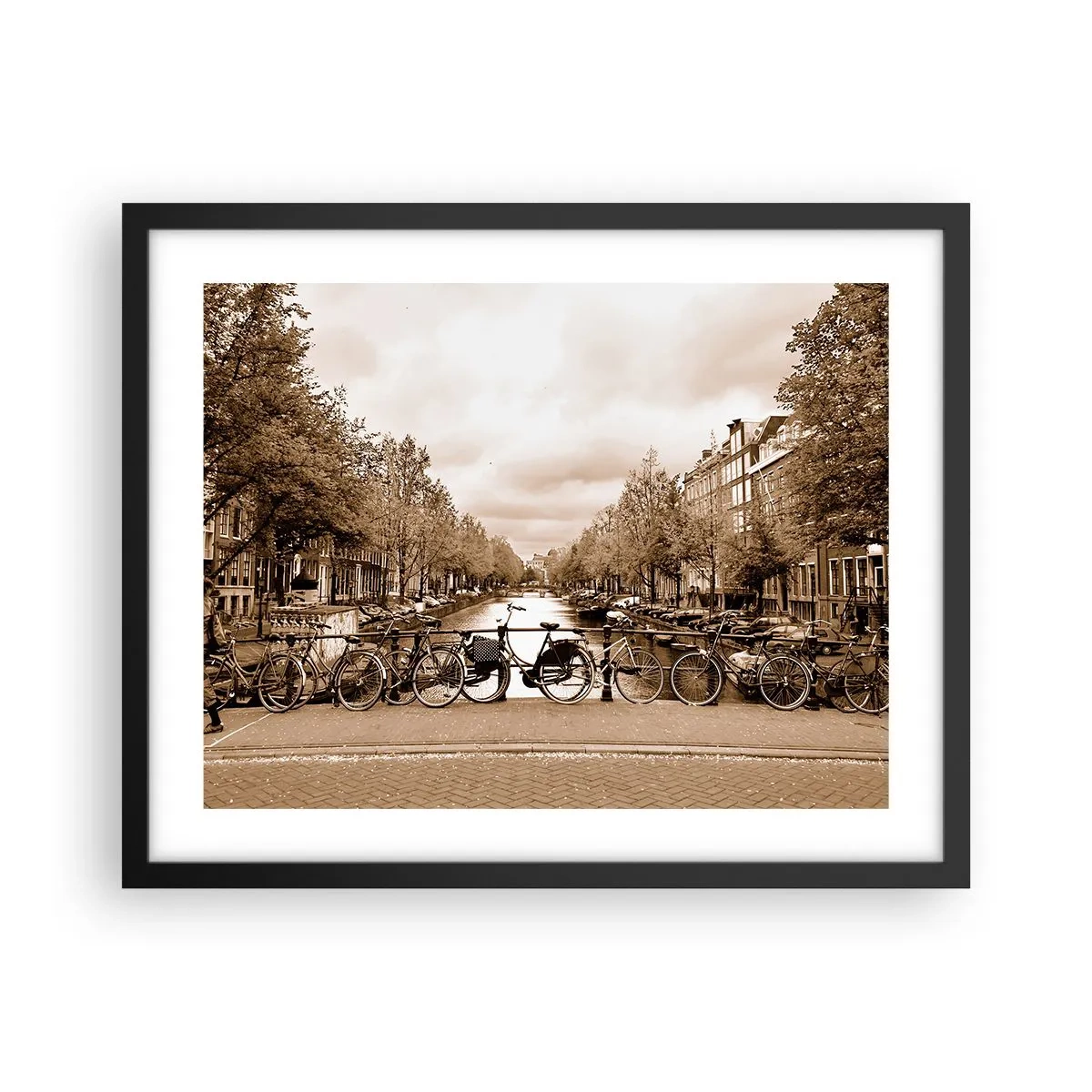 Poster in een zwarte lijst - Hollandse sfeer - 50x40 cm