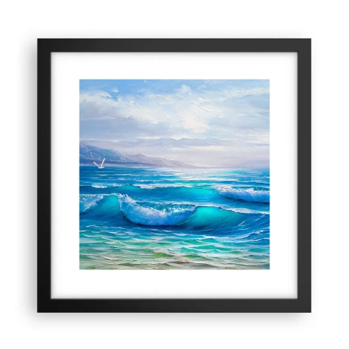 Poster in een zwarte lijst - Het brengt verlichting - 30x30 cm