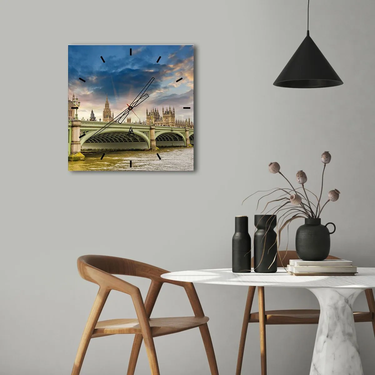 Wandklok - Klok - De tijd stond stil in het rijk - 40x40 cm