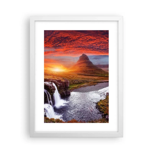 Poster in een witte lijst - Een zicht op Midden-aarde - 30x40 cm