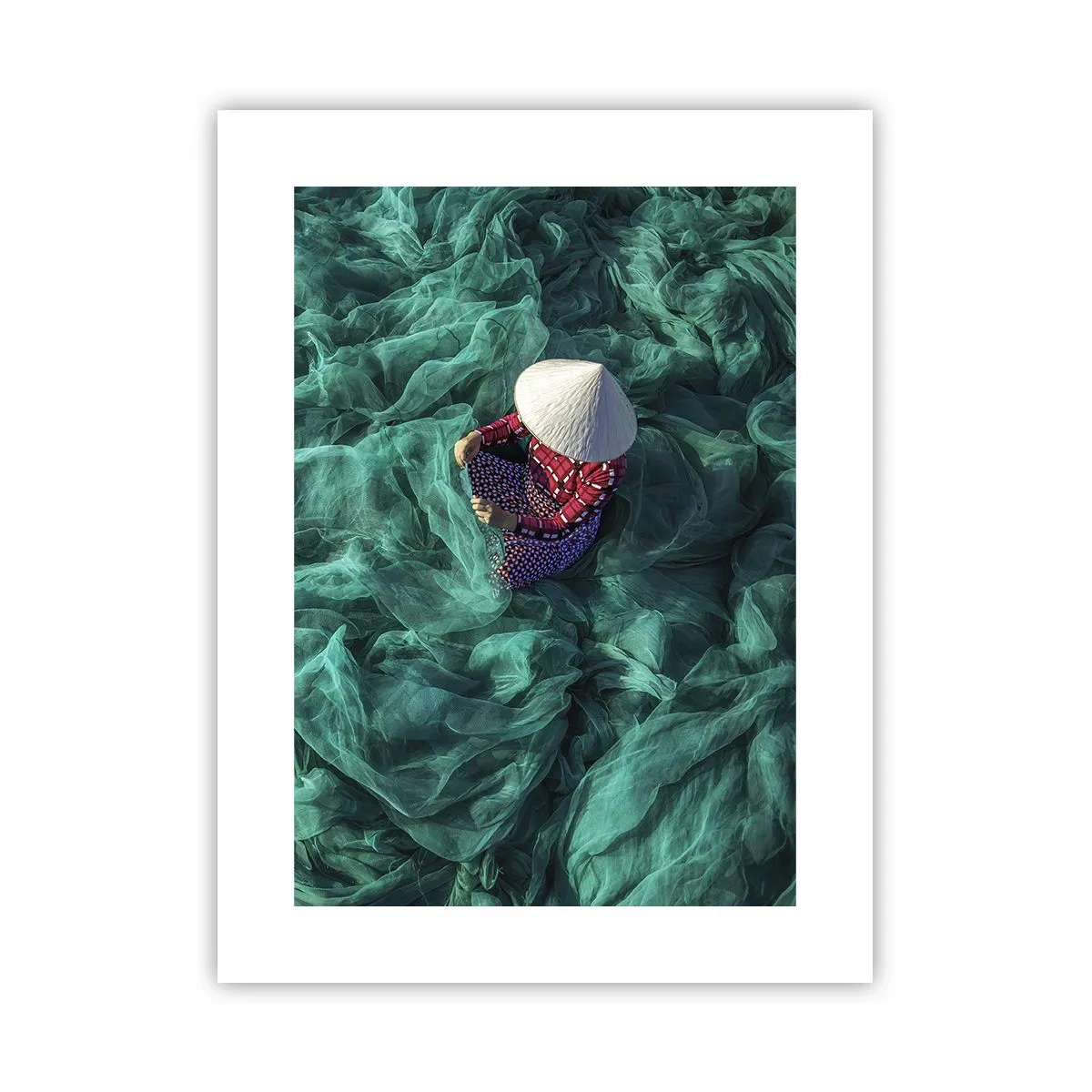 Poster - In een zee van netten - 30x40 cm