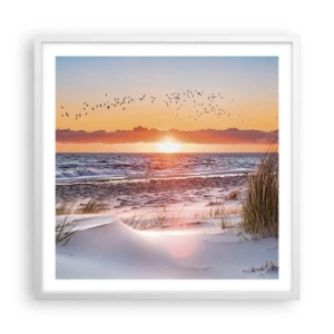 Poster in een witte lijst - Horizontaal landschap - 60x60 cm