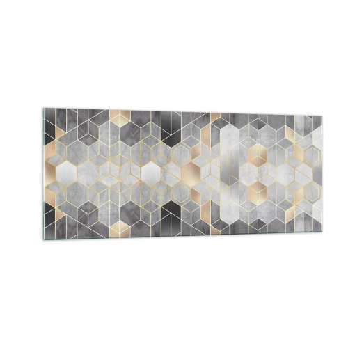 Schilderen op glas - Diamant samenstelling - 100x40 cm