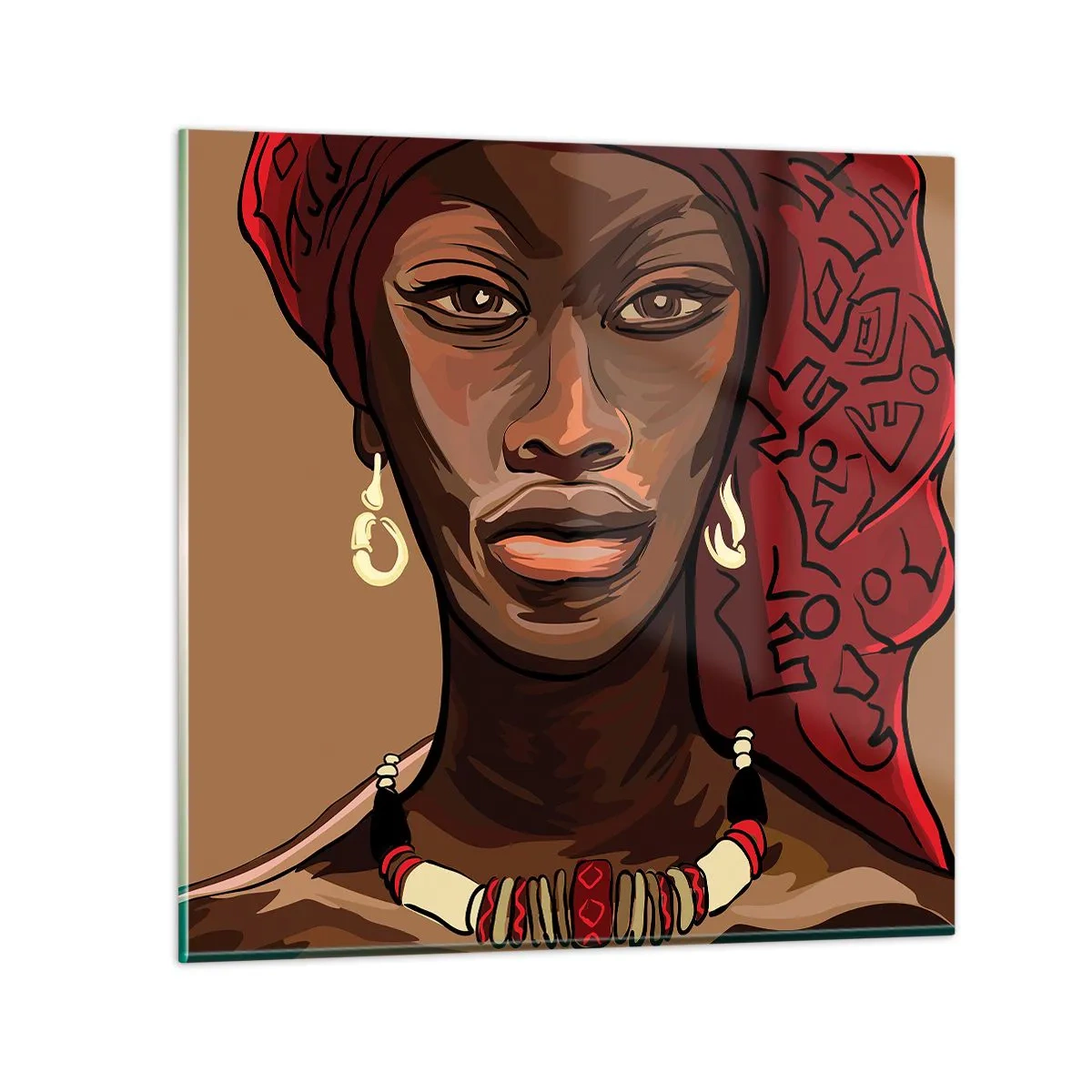 Schilderen op glas - Ebbenhouten Venus - 30x30 cm