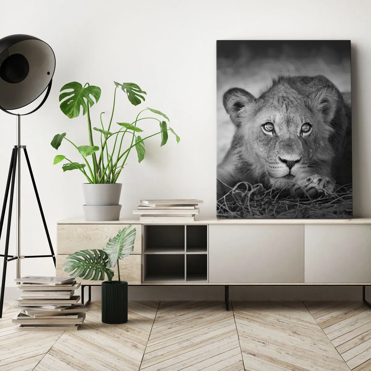 Schilderen op canvas - Koninklijke puppy - 55x100 cm