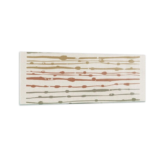 Schilderen op glas - Muzieknotatie van kleuren - 140x50 cm