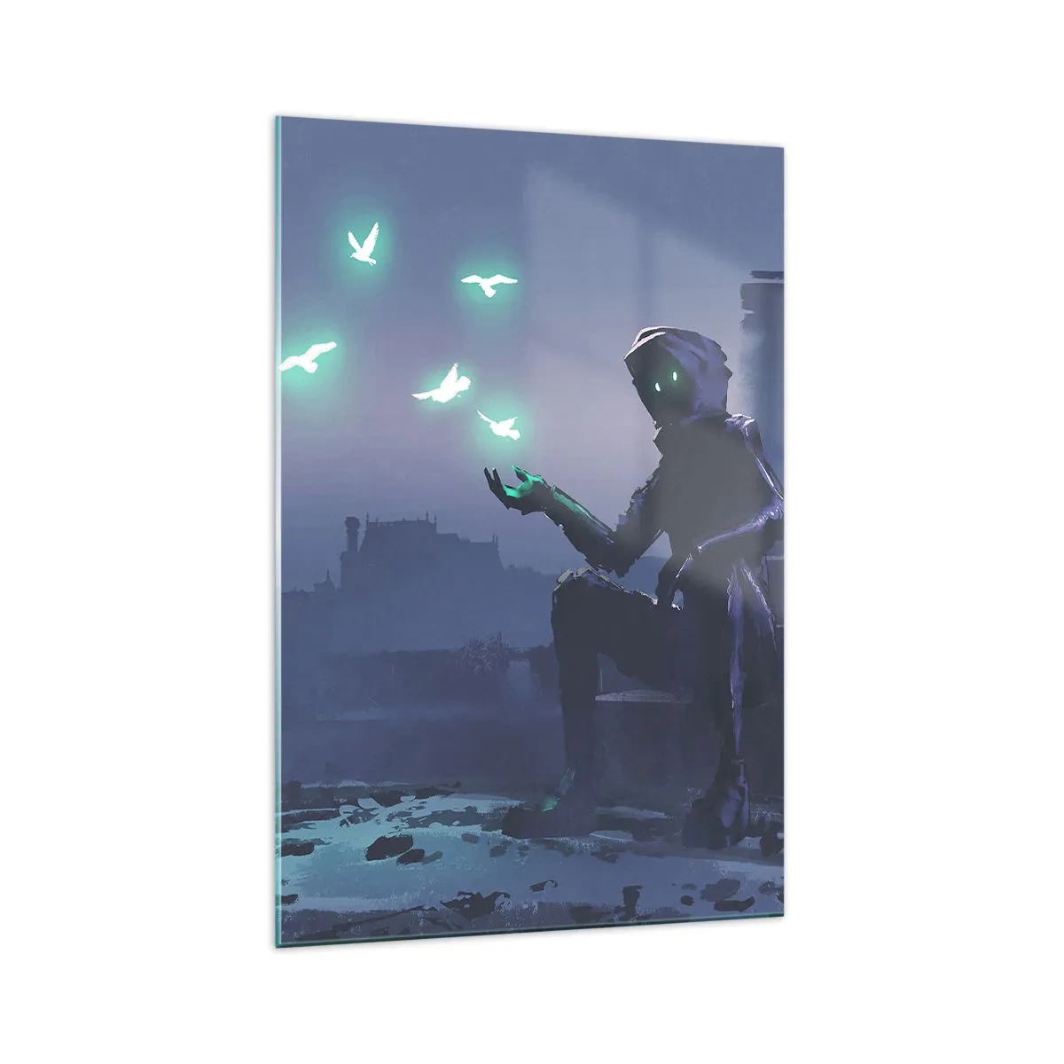 Schilderen op glas - Het leven komt terug - 70x100 cm