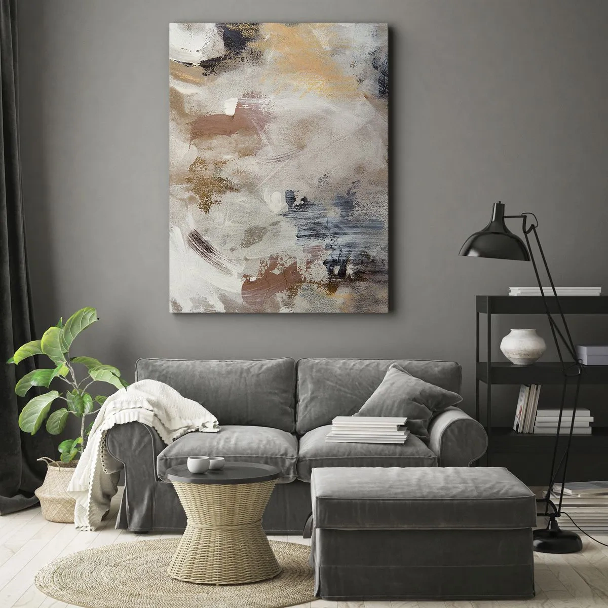 Schilderen op canvas - Mistige abstractie - 50x70 cm