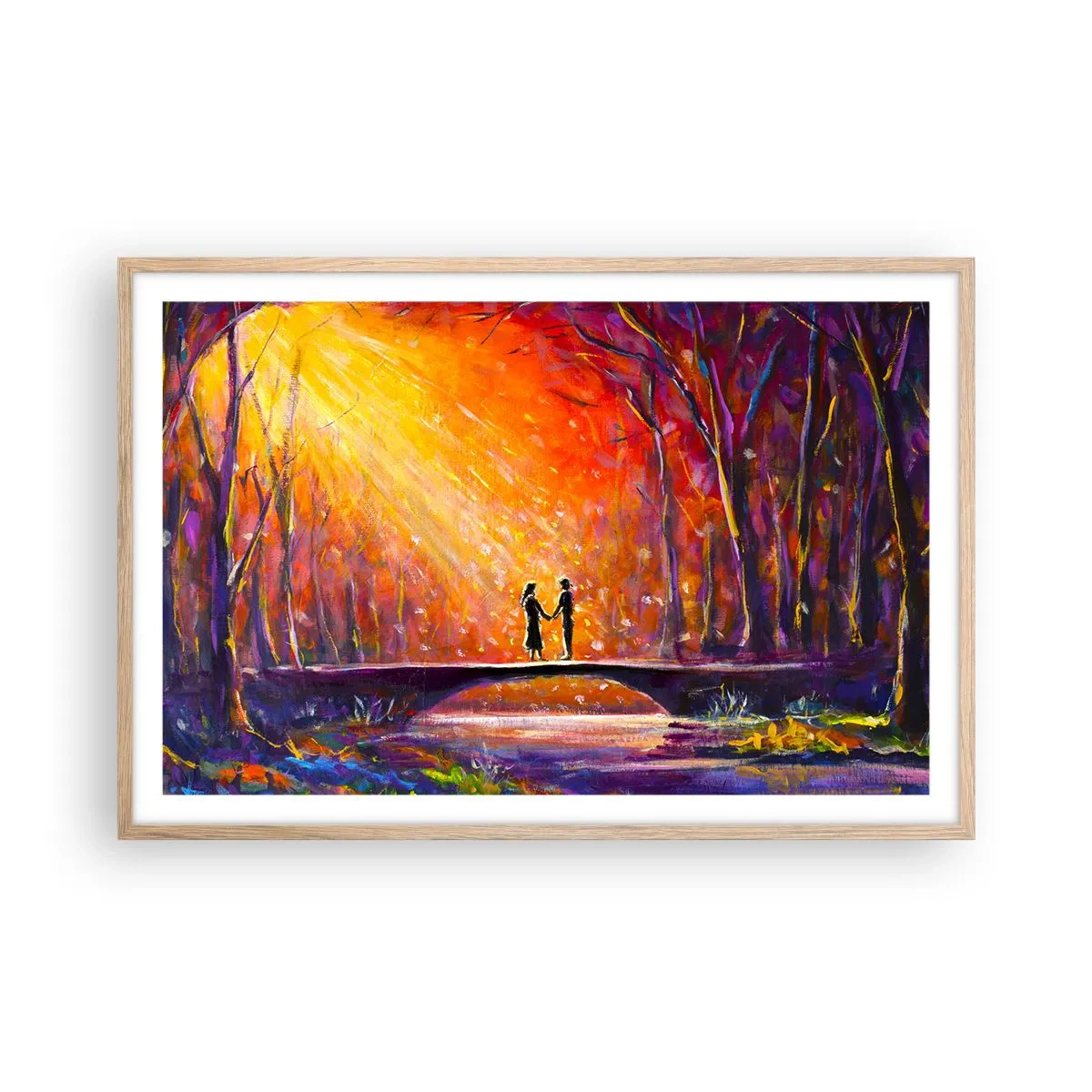 Een poster in een licht eiken lijst - De hemel houdt ook van hen - 91x61 cm