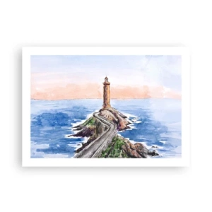 Poster - Kijkend naar de zee - 70x50 cm