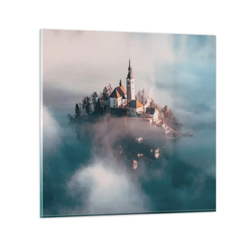 Schilderen op glas - droom eiland - 50x50 cm