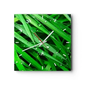 Wandklok - Klok - Speel groen - 40x40 cm