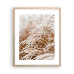 Een poster in een licht eiken lijst - Buig je neer voor de herfstzon - 40x50 cm
