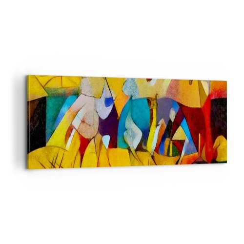 Schilderen op canvas - Zon - leven - vreugde - 100x40 cm