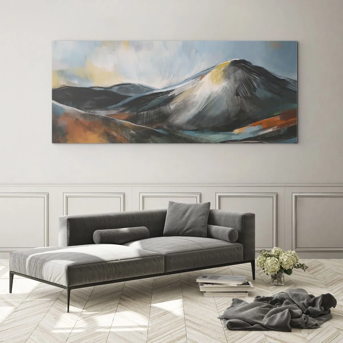 Schilderen op glas - Ruw en prachtig - 140x50 cm