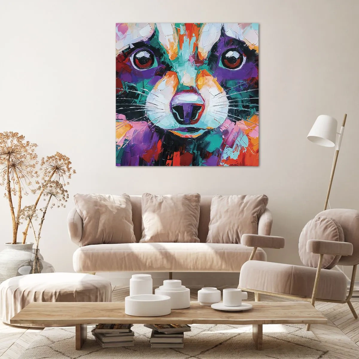 Schilderen op canvas - Alleen goede emoties - 50x50 cm