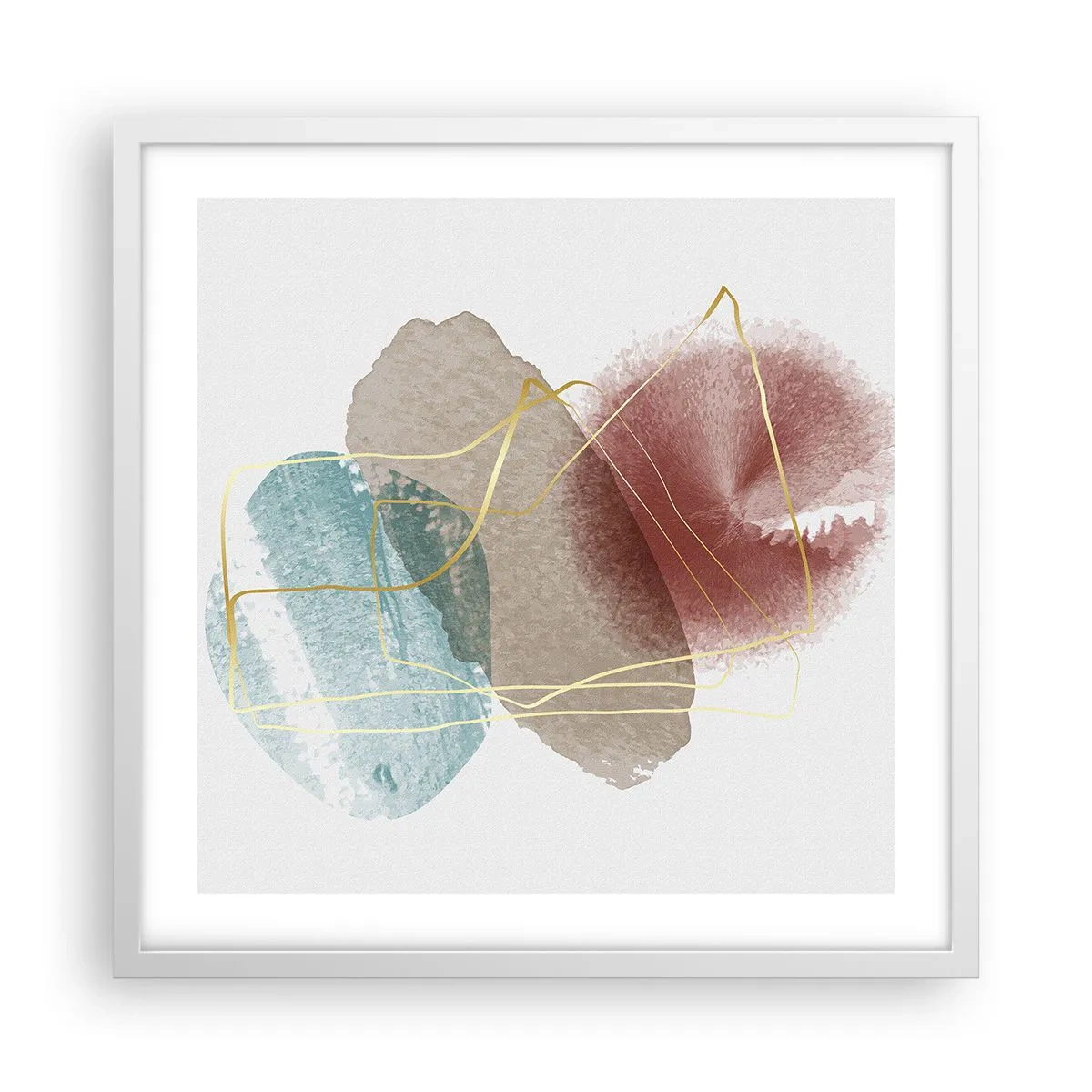 Poster in een witte lijst - Koralen van de ruimte - 50x50 cm