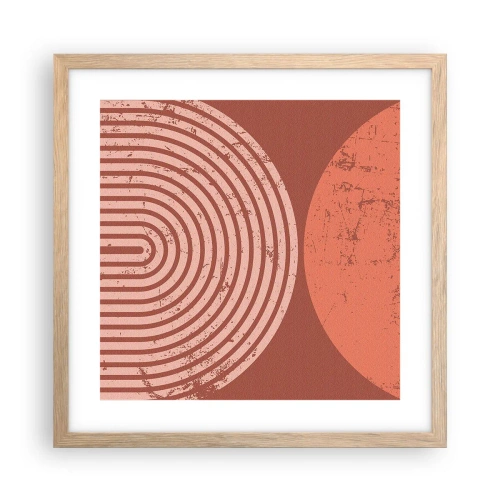 Een poster in een licht eiken lijst - Een nauwe band - 40x40 cm