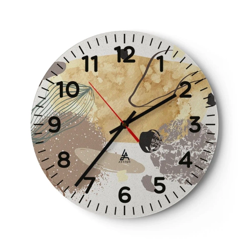 Wandklok - Klok - Toegepaste plumcologie - 40x40 cm