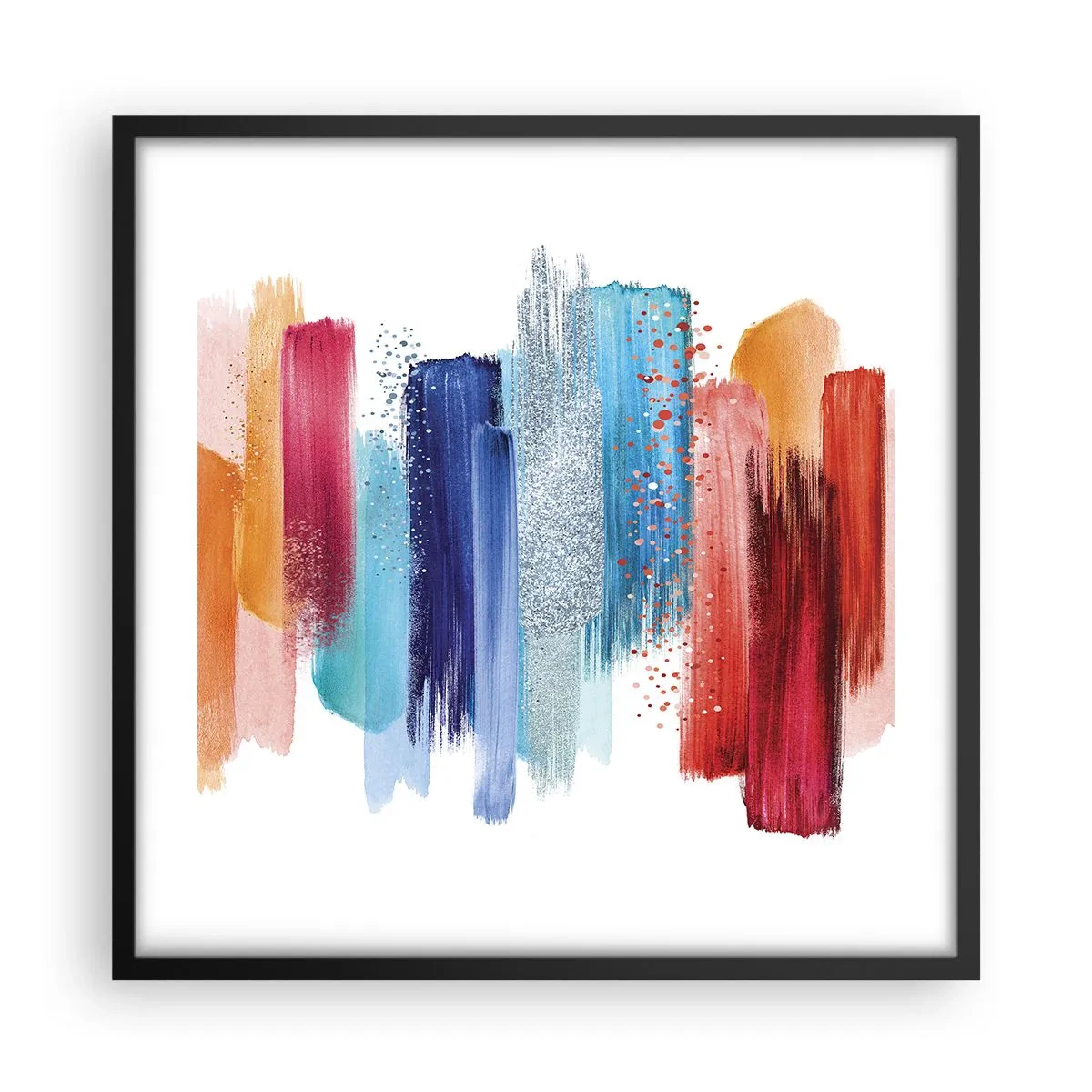 Poster in een zwarte lijst - Omhoog en omlaag - 50x50 cm