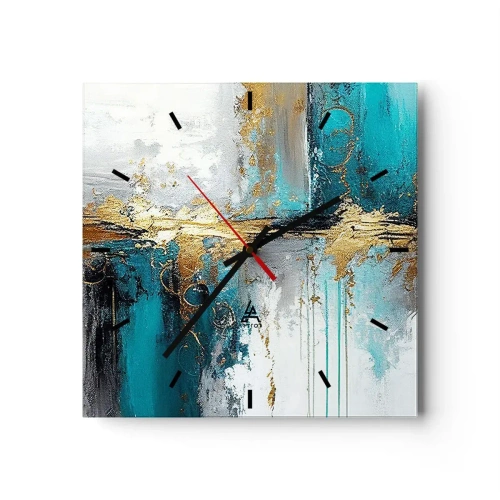 Wandklok - Klok - Alles vloeit - 30x30 cm