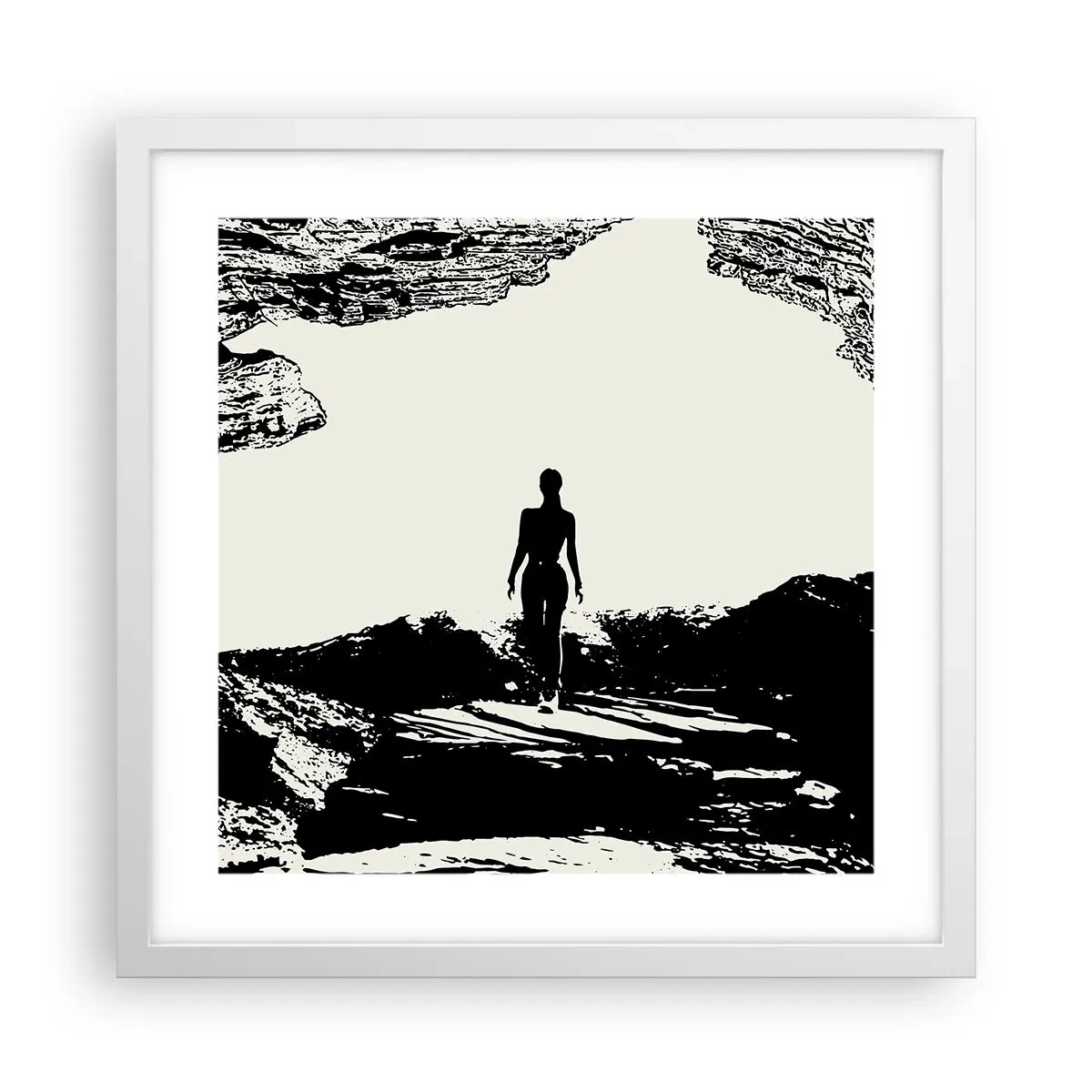 Poster in een witte lijst - Een nieuwe kijk - 40x40 cm