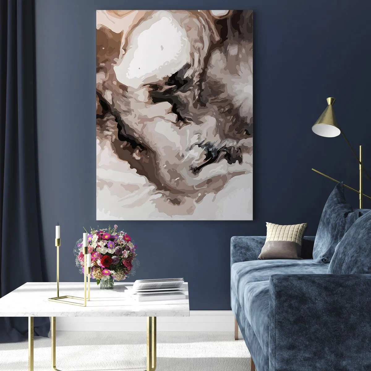 Schilderen op glas - De geboorte van een sterrenstelsel - 50x70 cm