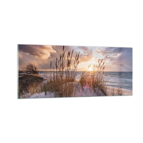 Schilderen op glas - Afscheid van de zon en de wind - 100x40 cm